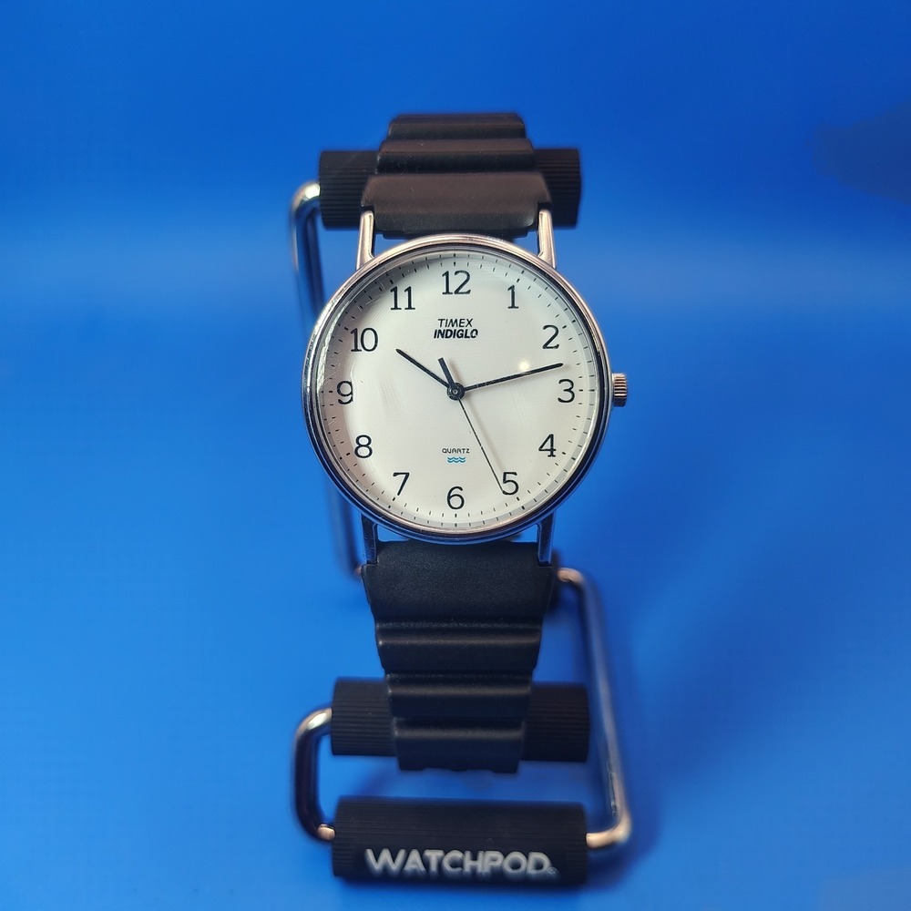 Vintage 2015 Timex Indiglo 34mm Mens Quartz Dress Watch Speidel Strap Restored - Picture 2 of 10